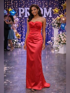 PHEOBE’s Couture Coral Strapless Gown •6